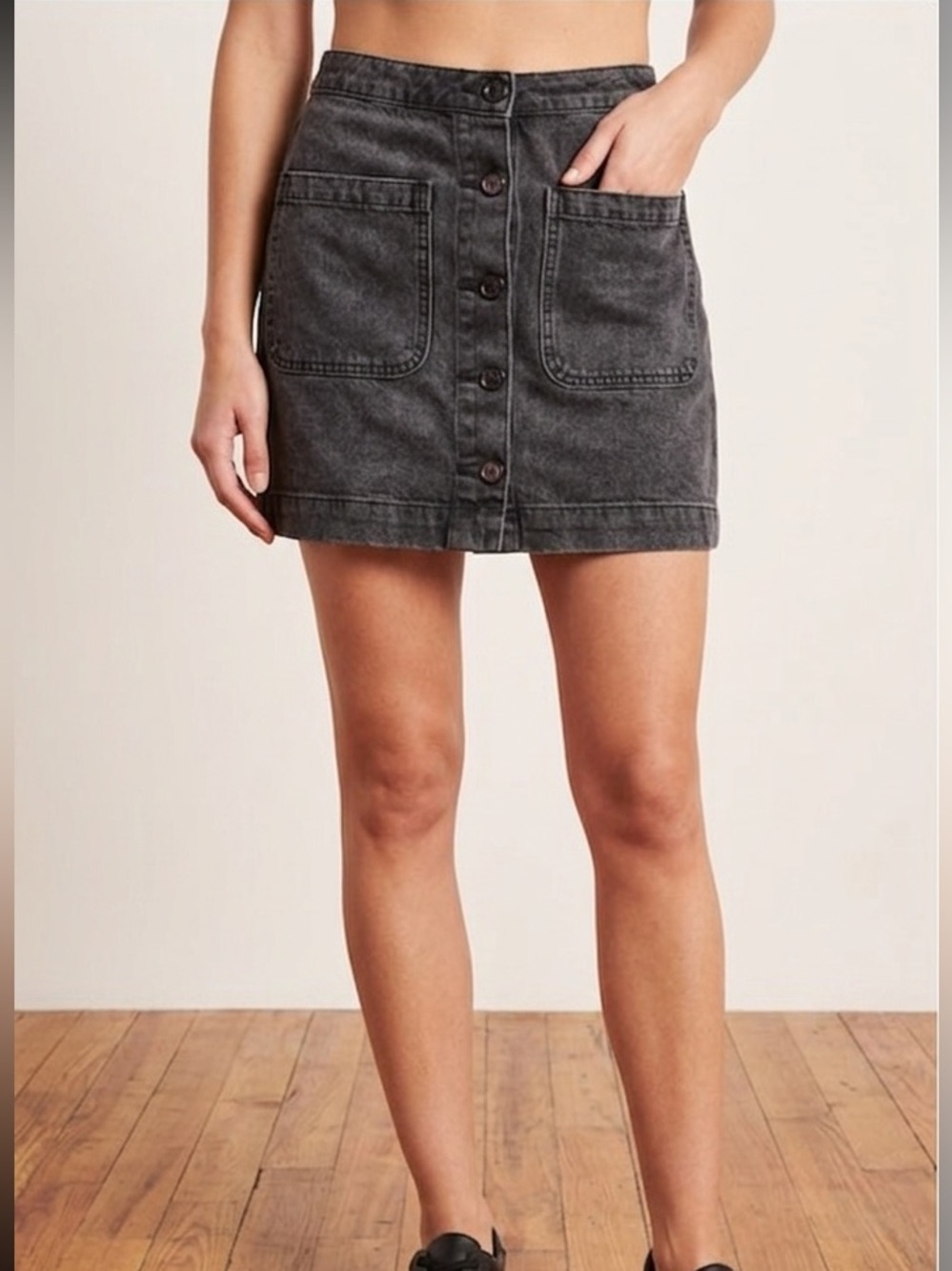 We The Free Super High Rise Denim Skirt